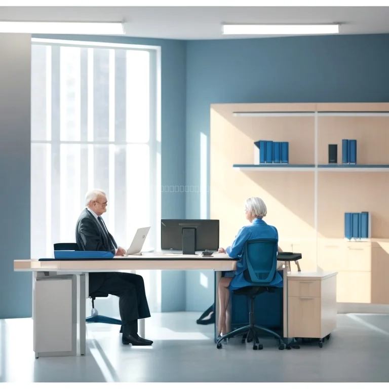 Senior citizen reading legal brochure